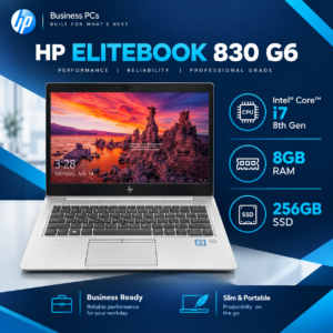 HP Elitebook 830 G6, Intel Core i7-8th, 8GB RAM, 256GB SSD