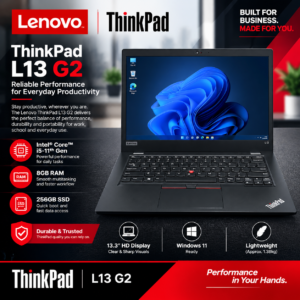 Lenovo Thinkpad L13 G2, Intel Core i5-11th Gen,16GB RAM, 256GB SSD