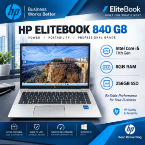 HP EliteBook 840 G8 Premium Laptop , Intel Core i5-11th Gen , 8GB RAM , 256GB SSD , 14"