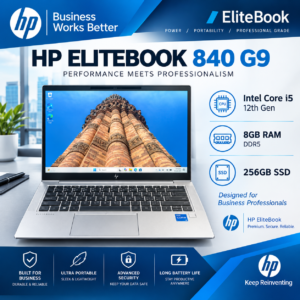 HP EliteBook 840 G9, Intel Core i5-12th Gen, 8GB DDR5 RAM, 256GB NVME SSD